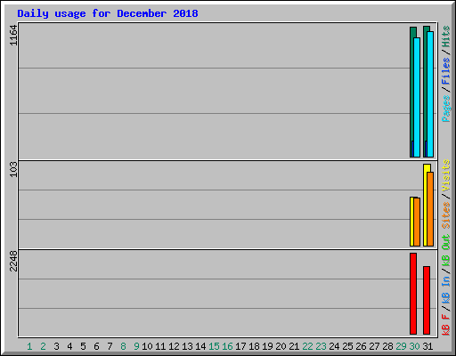 Daily usage for December 2018