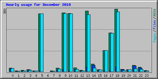 Hourly usage for December 2018